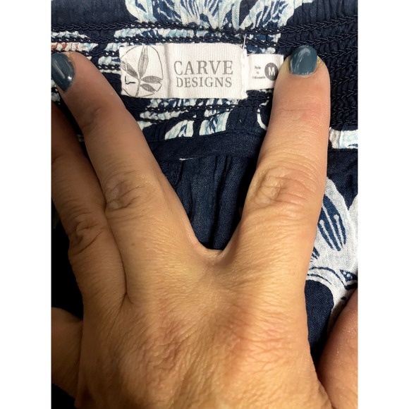 Carve Designs Blue Floral joggers - Picture 6 of 6